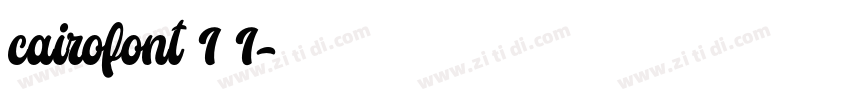 cairofont 1 1字体转换